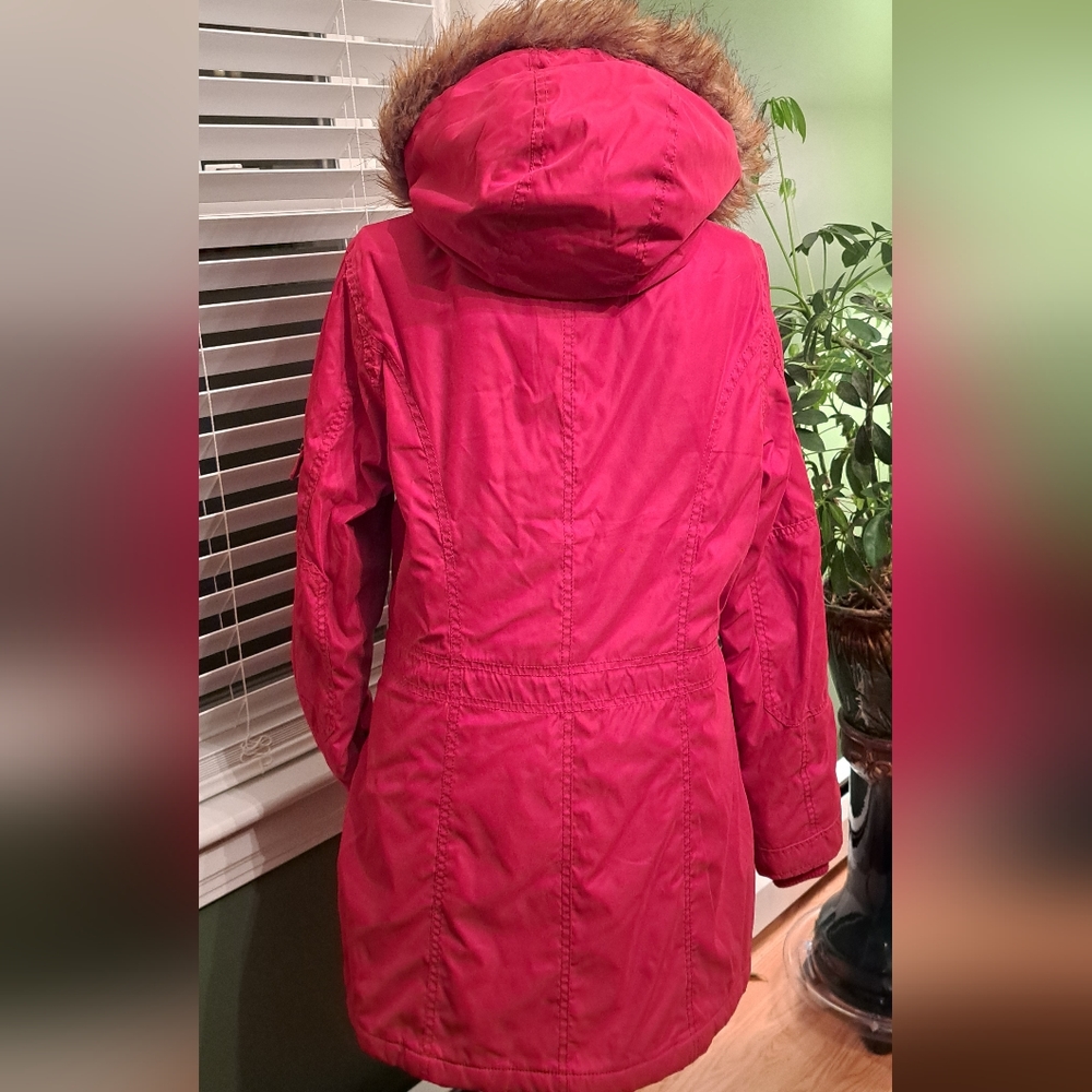 Apt 9 winter hooded jacket, red, Women's Small - Picture 4 of 7